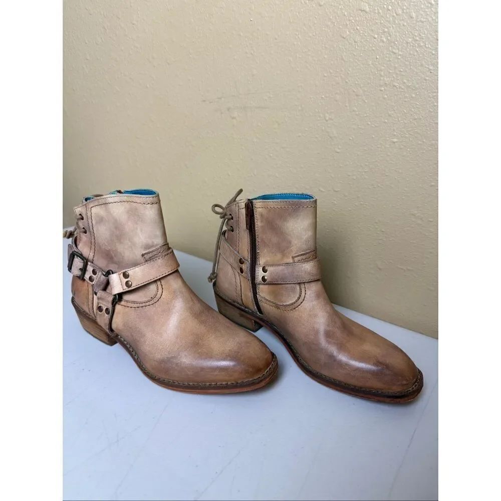 Roan Elina Moto/Western Harness Boot – Leather Upper, Size 6
